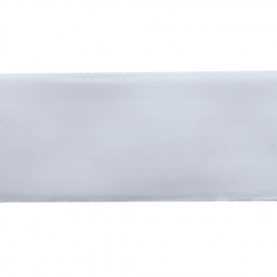 Лента бархатная нейлон, шир.25 мм, (упак. 45,7м), цв.01-белый - купить в Батайске. Цена: 981.09 руб.
