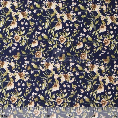 Плательная ткань "Фламенко" 1.1, 80 гр/м2, шир.150 см, принт растительный - купить в Батайске. Цена 241.49 руб.
