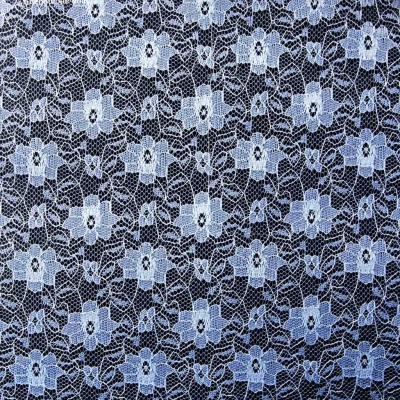 Кружевное полотно гипюр 10102, шир.150см, цвет голубой/blue - купить в Батайске. Цена 186.20 руб.