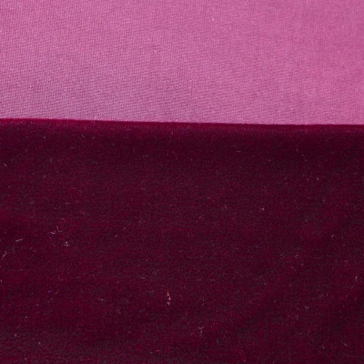 Бархат стрейч №2, 240 гр/м2, шир.160 см, (2,6 м/кг), цвет бордо - купить в Батайске. Цена 740.88 руб.