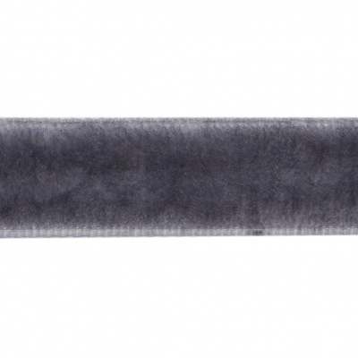 Лента бархатная нейлон, шир.12 мм, (упак. 45,7м), цв.189-т.серый - купить в Батайске. Цена: 457.61 руб.