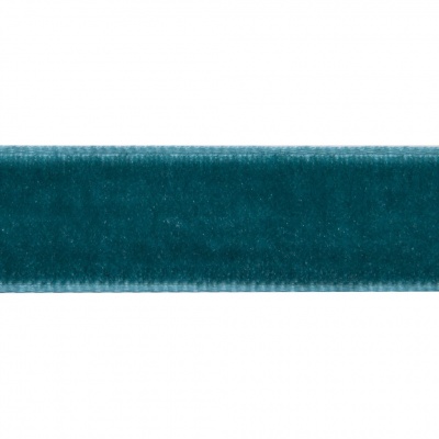 Лента бархатная нейлон, шир.12 мм, (упак. 45,7м), цв.65-изумруд - купить в Батайске. Цена: 392 руб.