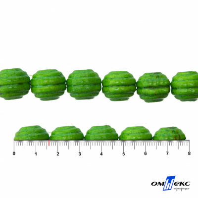 0309-Бусины деревянные "ОмТекс", 16 мм, упак.50+/-3шт, цв.019-зеленый - купить в Батайске. Цена: 62.22 руб.