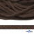 Шнур плетеный d-6 мм, 70% хлопок 30% полиэстер, уп.90+/-1 м, цв.1073-т.коричневый - купить в Батайске. Цена: 594 руб.
