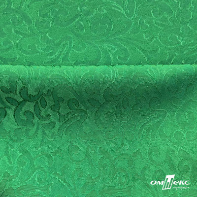 Ткань жаккард королевский, 100% полиэстр 180 г/м 2, шир.150 см, цв-зеленый - купить в Батайске. Цена 293.39 руб.