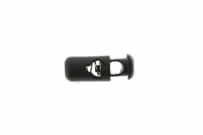 8108 Фиксатор пластиковый "Бочонок", 20х8 мм, цвет чёрный - купить в Батайске. Цена: 1.29 руб.