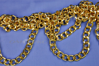 Цепь металл декоративная №11 (17*13) золото (10+/-1 м)  - купить в Батайске. Цена: 1 341.87 руб.