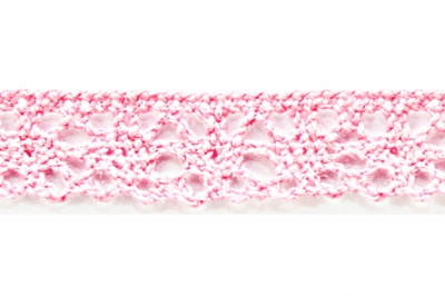Тесьма кружевная 0621-1607, шир. 15 мм/уп. 20+/-1 м, цвет 096-розовый - купить в Батайске. Цена: 302.42 руб.