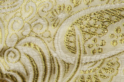 Ткань костюмная жаккард №5, 140 гр/м2, шир.150см, цвет золото - купить в Батайске. Цена 383.29 руб.