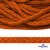 Шнур плетеный d-6 мм, 70% хлопок 30% полиэстер, уп.90+/-1 м, цв.1066-апельсин - купить в Батайске. Цена: 588 руб.