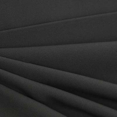 Костюмная ткань "Элис", 220 гр/м2, шир.150 см, цвет чёрный - купить в Батайске. Цена 308 руб.
