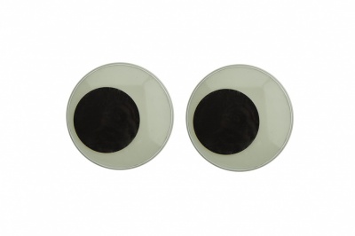 Глазки для игрушек, круглые, с бегающими зрачками, 40 мм/упак.20+/-2 шт, цв. -черно-белые - купить в Батайске. Цена: 158.73 руб.