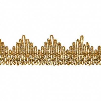 Тесьма металлизированная 0384-0240, шир. 40 мм/уп. 25+/-1 м, цвет золото - купить в Батайске. Цена: 490.74 руб.
