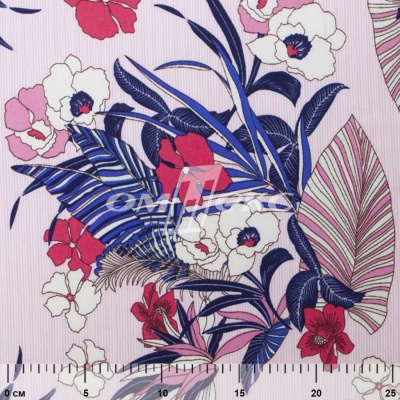 Плательная ткань "Фламенко" 18.1, 80 гр/м2, шир.150 см, принт растительный - купить в Батайске. Цена 239.03 руб.