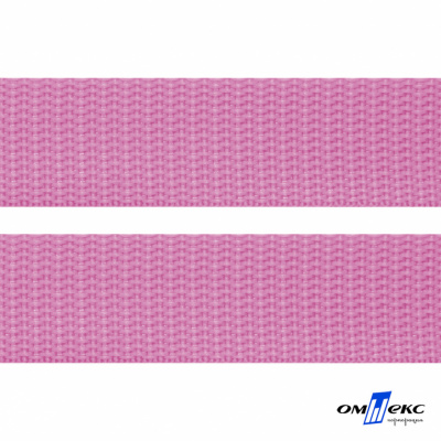 Розовый- цв.513 -Текстильная лента-стропа 550 гр/м2 ,100% пэ шир.20 мм (боб.50+/-1 м) - купить в Батайске. Цена: 318.85 руб.