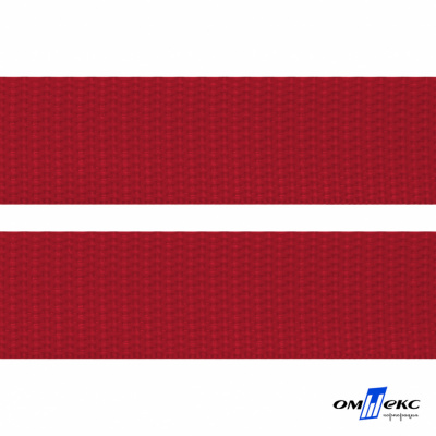 Красный- цв.171 -Текстильная лента-стропа 550 гр/м2 ,100% пэ шир.20 мм (боб.50+/-1 м) - купить в Батайске. Цена: 318.85 руб.