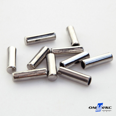 06033-Наконечник для шнура металл, отв. 4 мм, цв. никель - купить в Батайске. Цена: 6.08 руб.