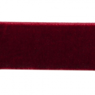 Лента бархатная нейлон, шир.25 мм, (упак. 45,7м), цв.240-бордо - купить в Батайске. Цена: 800.84 руб.