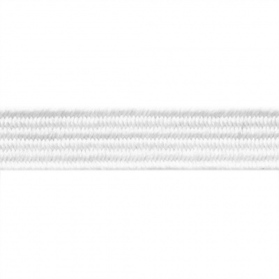 Резиновые нити с текстильным покрытием, шир. 6 мм (182 м/уп), цв.-белый - купить в Батайске. Цена: 705.59 руб.