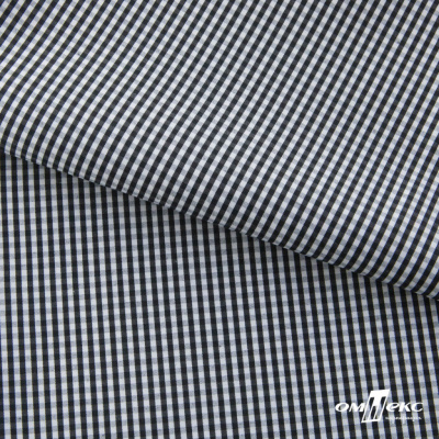 Ткань сорочечная Клетка Виши, 115 г/м2, 58% пэ,42% хл, шир.150 см, цв.6-черный, (арт.111) - купить в Батайске. Цена 306.69 руб.