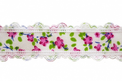 Тесьма декоративная 0385-6170, шир. 25 мм/уп. 22,8+/-1 м, цвет 02-розовый - купить в Батайске. Цена: 364.70 руб.