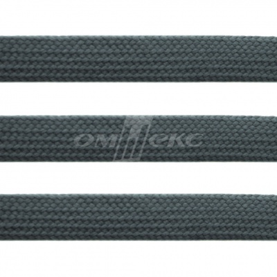 Шнур плетеный (плоский) d-12 мм, (уп.90+/-1м), 100% полиэстер, цв.272 - серый - купить в Батайске. Цена: 8.62 руб.