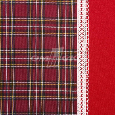 Ткань костюмная клетка 24379 2012, 230 гр/м2, шир.150см, цвет бордовый/бел/жел - купить в Батайске. Цена 539.74 руб.