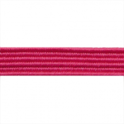 Резиновые нити с текстильным покрытием, шир. 6 мм ( упак.30 м/уп), цв.- 84-фуксия - купить в Батайске. Цена: 155.22 руб.