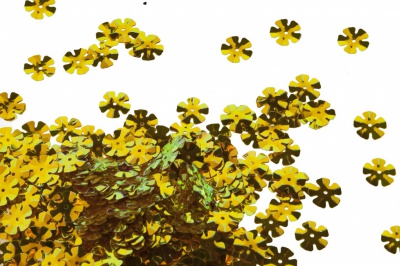 Пайетки "ОмТекс" россыпью,DOUBLE SIDED GOLD,цветок 14 мм/упак.50 гр, цв. 0460-золото - купить в Батайске. Цена: 80.12 руб.