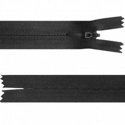 Молния потайная Т3, 60 см, хлопок, цвет чёрный - купить в Батайске. Цена: 10.13 руб.