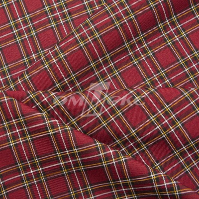 Ткань костюмная клетка 24379 2012, 230 гр/м2, шир.150см, цвет бордовый/бел/жел - купить в Батайске. Цена 539.74 руб.
