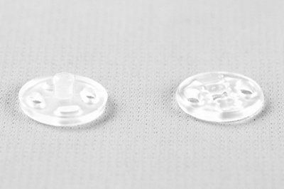 Кнопки пришивные пластиковые 11,5 мм, блистер 24шт, цв.-прозрачные - купить в Батайске. Цена: 59.44 руб.