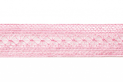 Тесьма кружевная 0621-1669, шир. 20 мм/уп. 20+/-1 м, цвет 096-розовый - купить в Батайске. Цена: 673.91 руб.