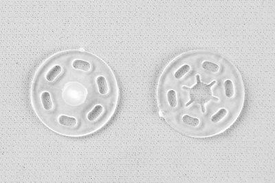 Кнопки пришивные пластиковые 15 мм, блистер 24шт, цв.-прозрачные - купить в Батайске. Цена: 68.79 руб.
