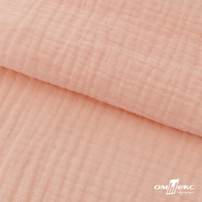 Ткань Муслин, 100% хлопок, 125 гр/м2, шир. 140 см #201 цв.(18)-розовый персик - купить в Батайске. Цена 464.97 руб.