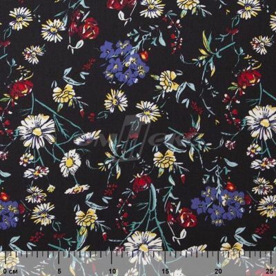 Плательная ткань "Фламенко" 6.2, 80 гр/м2, шир.150 см, принт растительный - купить в Батайске. Цена 239.03 руб.