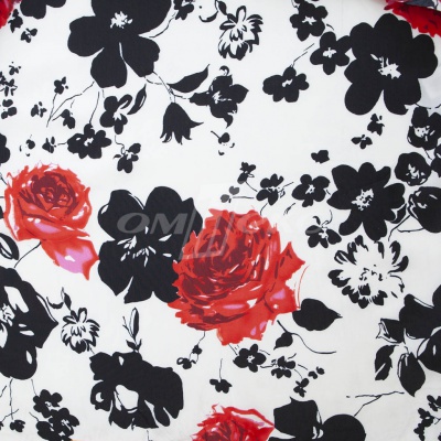 Плательная ткань "Фламенко" 22.1, 80 гр/м2, шир.150 см, принт растительный - купить в Батайске. Цена 239.03 руб.