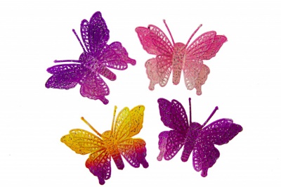 Бабочка декоративная пластиковая #12 - купить в Батайске. Цена: 7.09 руб.
