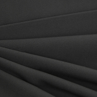 Костюмная ткань "Элис", 200 гр/м2, шир.150см, цвет чёрный - купить в Батайске. Цена 306.20 руб.