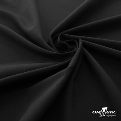 Плательная ткань "Невада", 120 гр/м2, шир.150 см, цвет чёрный - купить в Батайске. Цена 254.22 руб.
