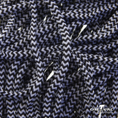 Шнурки #107-16, круглые 130 см, двухцветные цв.серый/чёрный - купить в Батайске. Цена: 31.89 руб.