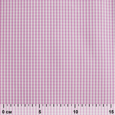 Ткань сорочечная Клетка Виши, 115 г/м2, 58% пэ,42% хл, шир.150 см, цв.1-розовый, (арт.111) - купить в Батайске. Цена 306.69 руб.