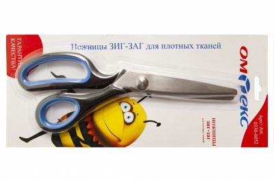 Ножницы арт.0330-6052 "ЗИГ-ЗАГ" 5 мм, для плотных тканей , 9"/ 229 мм - купить в Батайске. Цена: 733.08 руб.