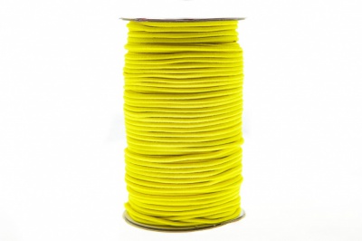 0370-1301-Шнур эластичный 3 мм, (уп.100+/-1м), цв.110 - желтый - купить в Батайске. Цена: 459.62 руб.