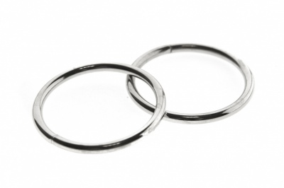 Кольцо металлическое №40 мм, цв.-никель - купить в Батайске. Цена: 4.45 руб.
