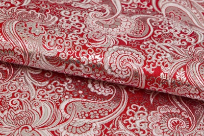 Ткань костюмная жаккард, 135 гр/м2, шир.150см, цвет красный№3 - купить в Батайске. Цена 441.94 руб.