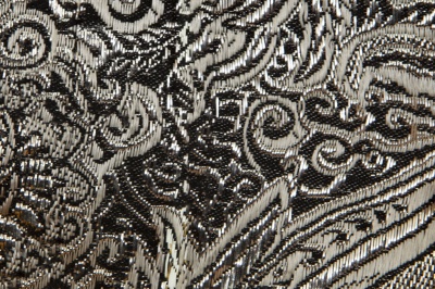 Ткань костюмная жаккард №11, 140 гр/м2, шир.150см, цвет тем.серебро - купить в Батайске. Цена 383.29 руб.