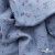 Ткань Муслин принт, 100% хлопок, 125 гр/м2, шир. 140 см, #2308 цв. 69 серо-голубой с цветком - купить в Батайске. Цена 413.11 руб.