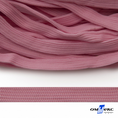 Шнур плетеный (плоский) d-12 мм, (уп.90+/-1м), 100% полиэстер, цв.256 - розовый - купить в Батайске. Цена: 8.62 руб.