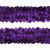 Тесьма с пайетками 12, шир. 30 мм/уп. 25+/-1 м, цвет фиолет - купить в Батайске. Цена: 1 098.48 руб.
